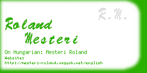 roland mesteri business card
